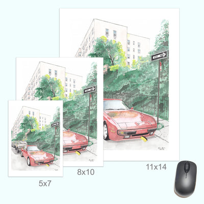 Porsche 944 & Toyota Land Cruiser, Classic Car by Art By Francis - product image 4 for Resin Society