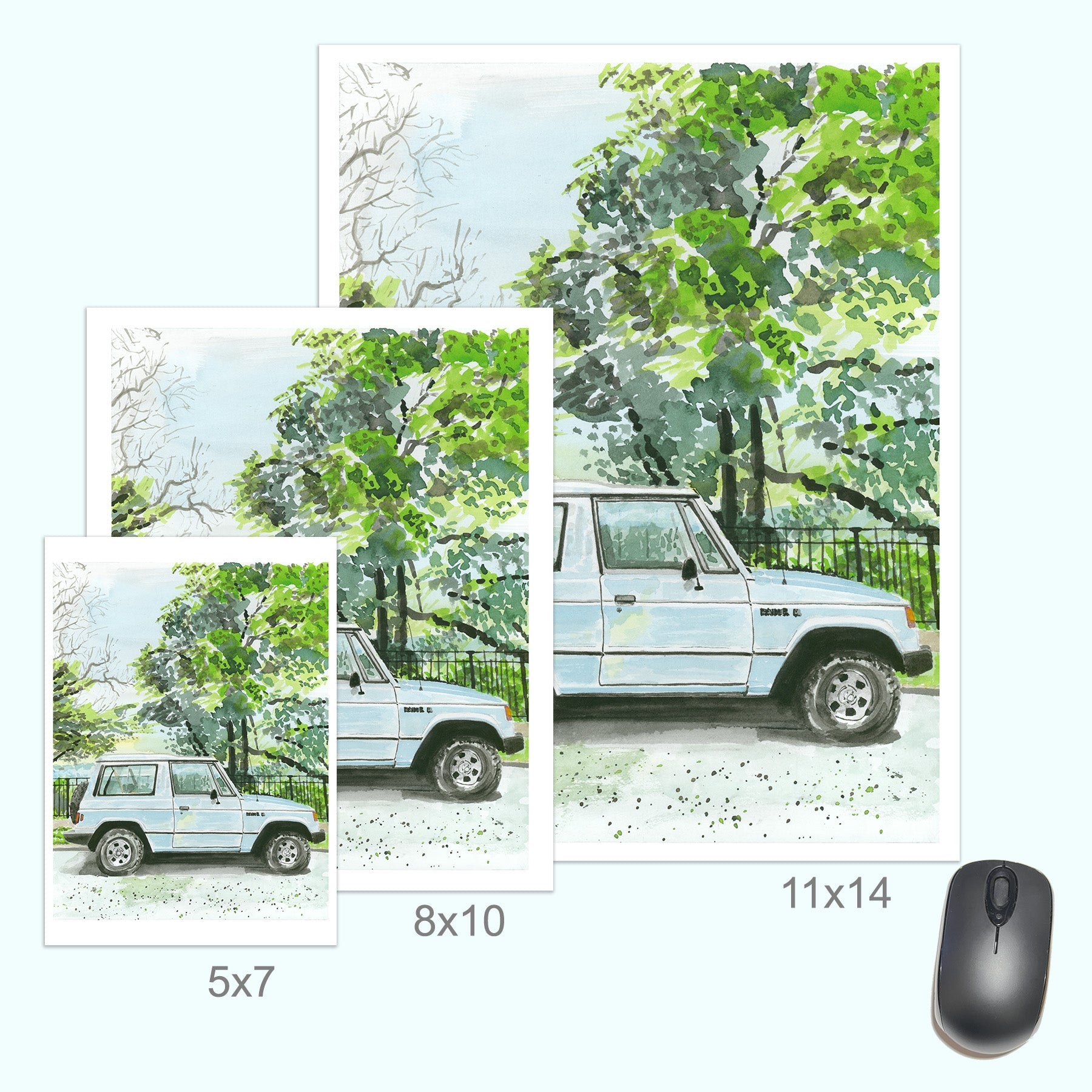 Dodge Raider Painting, Classic Car, Street Scene by Art By Francis - product image 5 for Resin Society