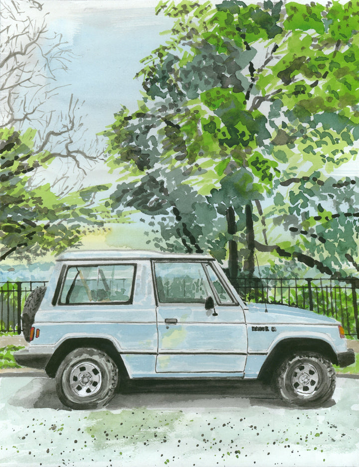 Dodge Raider Painting, Classic Car, Street Scene by Art By Francis - main product image for Resin Society