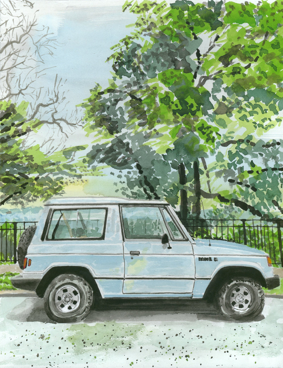 Dodge Raider Painting, Classic Car, Street Scene by Art By Francis - main product image for Resin Society