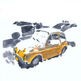 Fiat 500 in the Snow, NYC, watercolor painting by Art By Francis - product image 3 for Resin Society