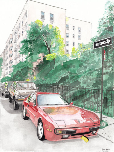 Porsche 944 & Toyota Land Cruiser, Classic Car by Art By Francis - main product image for Resin Society