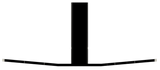 Thin horizontal wood slab with sharply tapering ends against solid black background, highlighting its subtle grain and smooth edges.