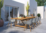 Leyland Table and Nassau Grey Armchairs Dining Set by LifestyleGarden US - main product image for Resin Society