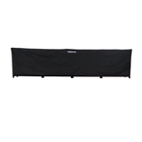 Woodhaven Full Firewood Rack Cover on firewood rack in outdoor setting