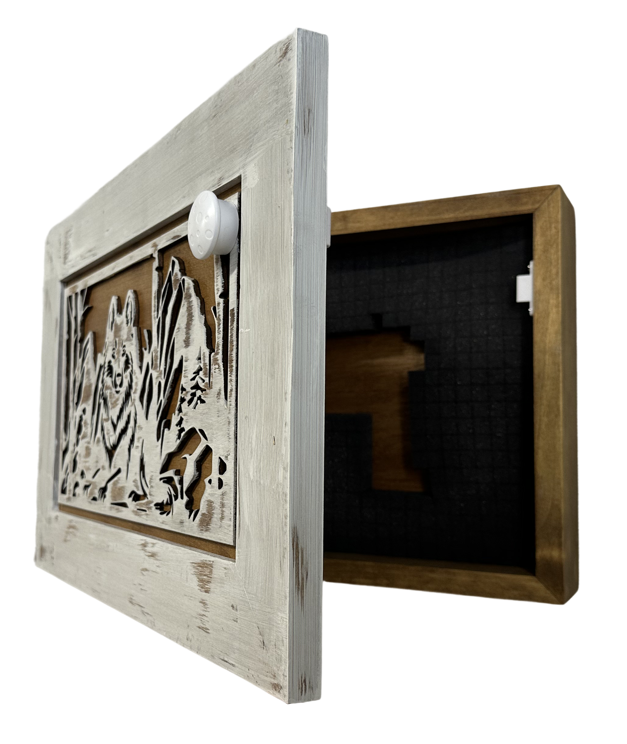 White Wolf Gun Concealment Furniture by Bellewood Designs - product image 15 for Resin Society
