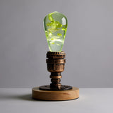 EP Light White Hydrangea handcrafted resin LED bulb with wooden base options