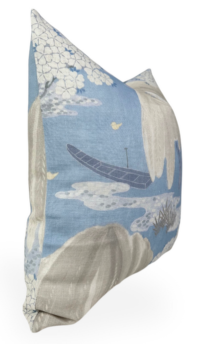 Willow Tree Pillow Cover in Soft Blue, Thibaut Pillows