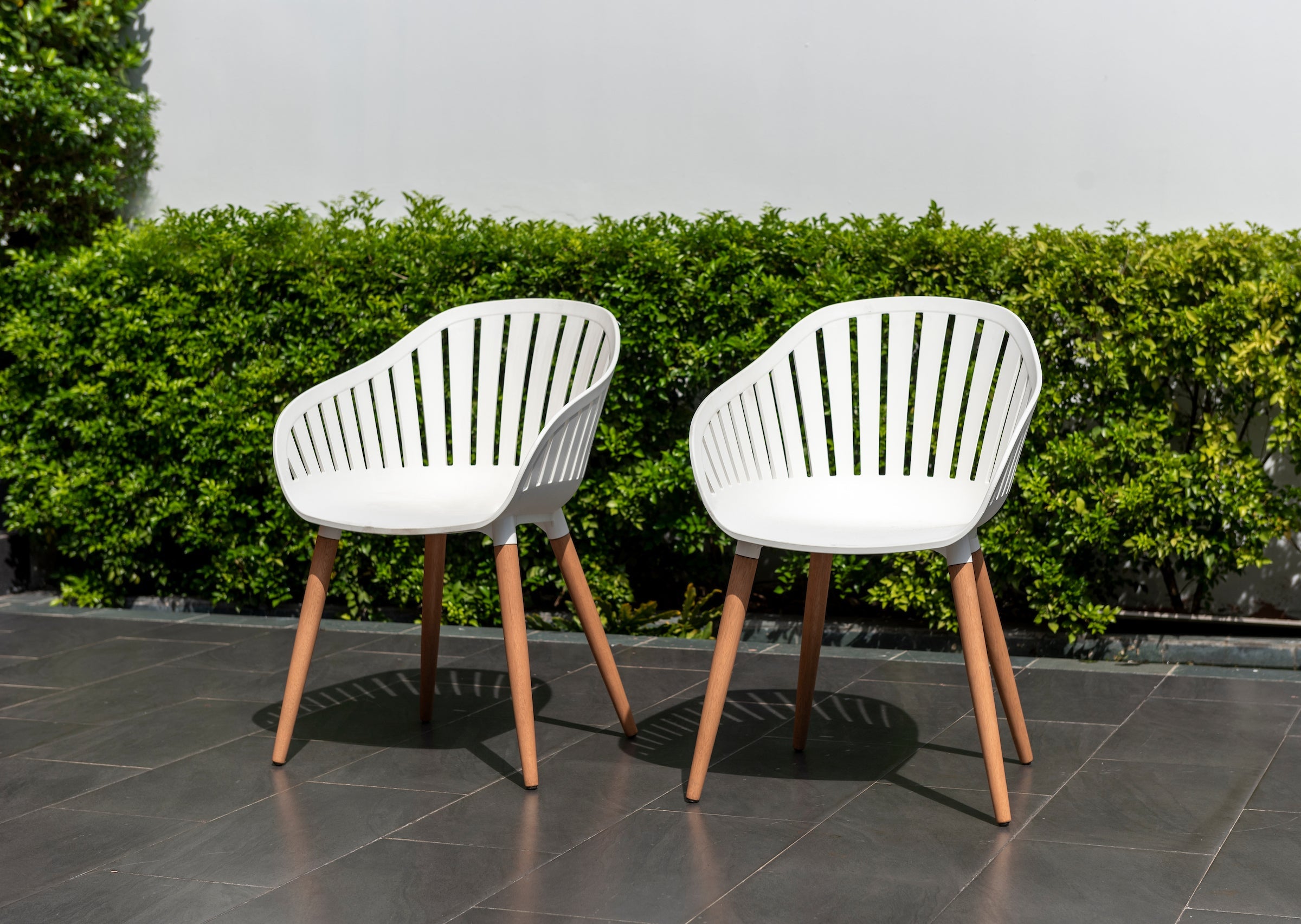 Leyland Table and Nassau White Armchairs Dining Set by LifestyleGarden US - product image 8 for Resin Society