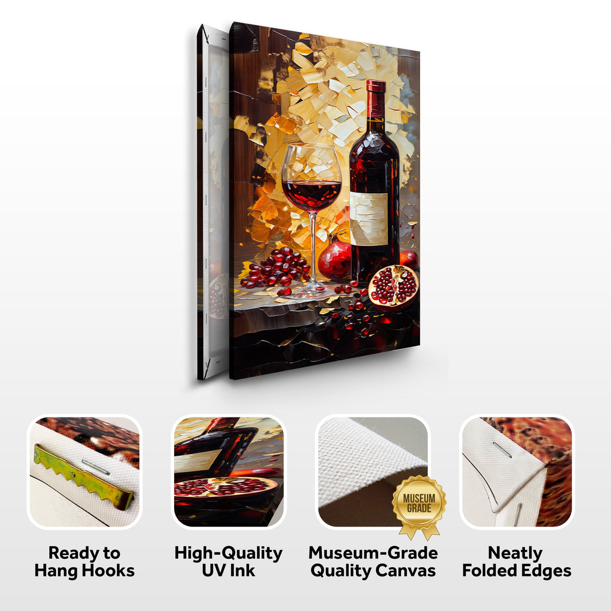 Canvas Print: "Vinous Harvest" by Tailored Canvases - product image 5 for Resin Society