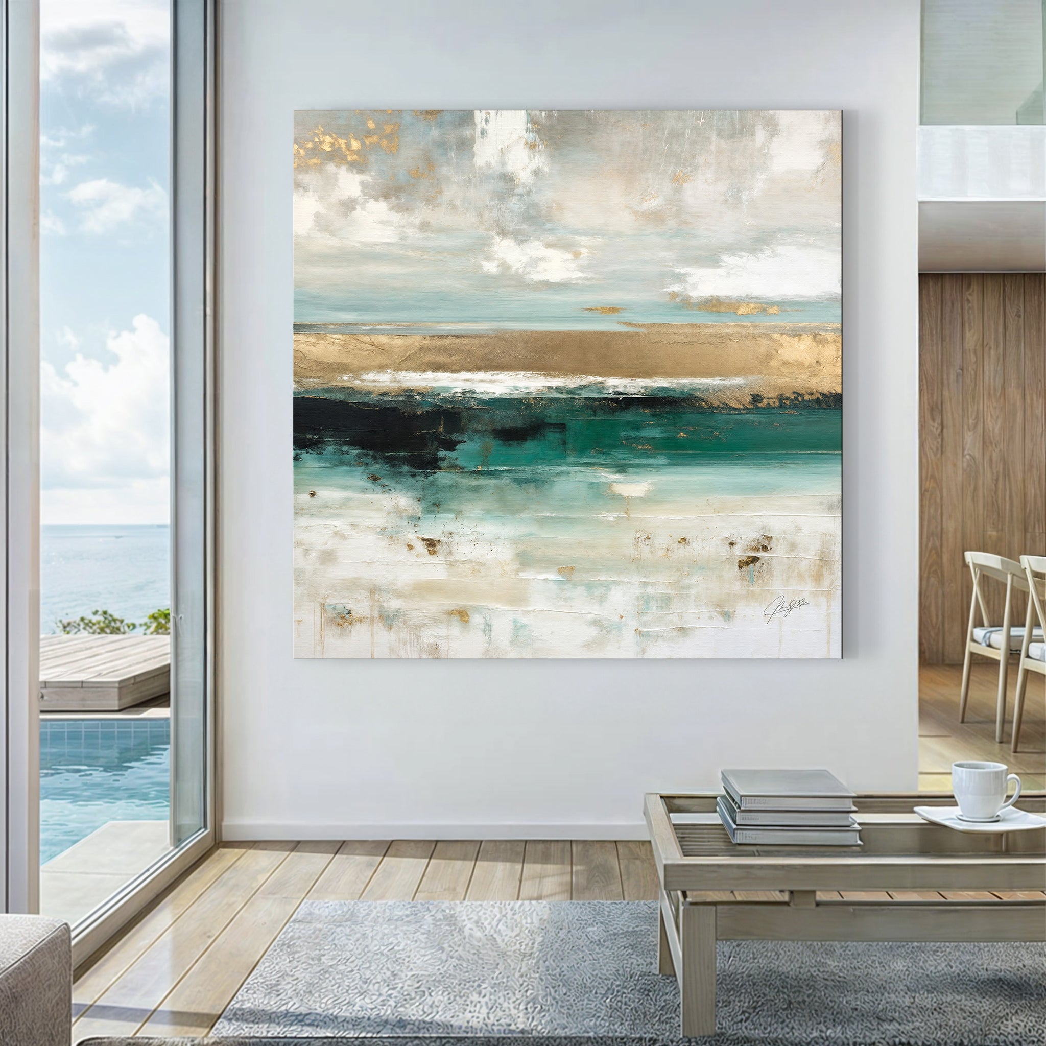 Canvas Print: "Coastal Echoes" by Tailored Canvases - main product image for Resin Society