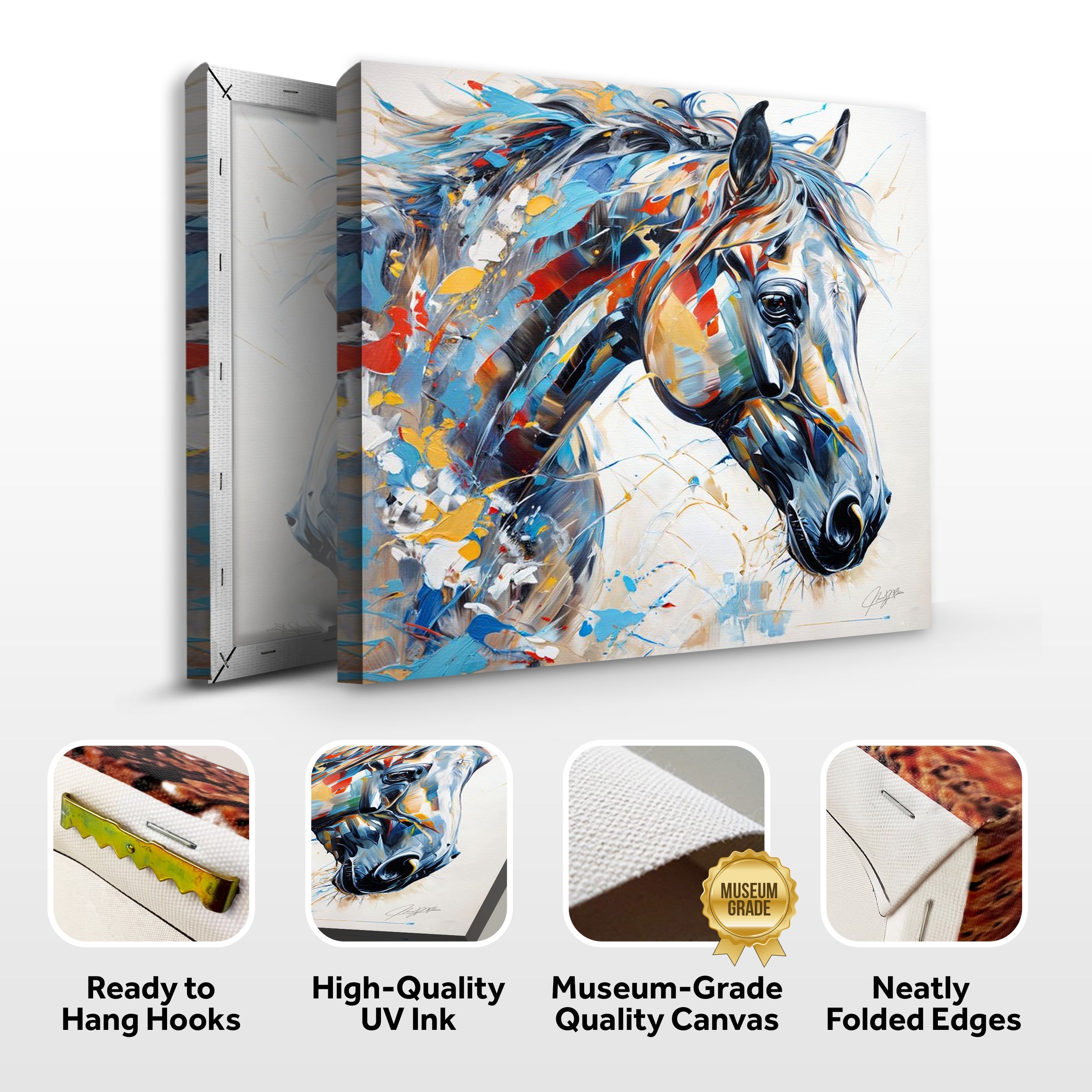 Canvas Print: "Vivid Steed" by Tailored Canvases - product image 6 for Resin Society