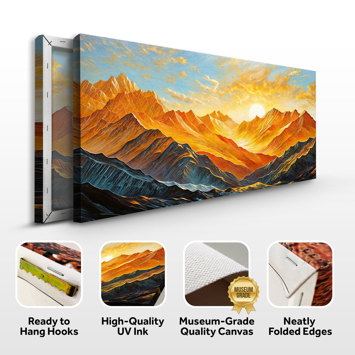 Canvas Print: "Alpenglow Majesty" by Tailored Canvases - product image 4 for Resin Society