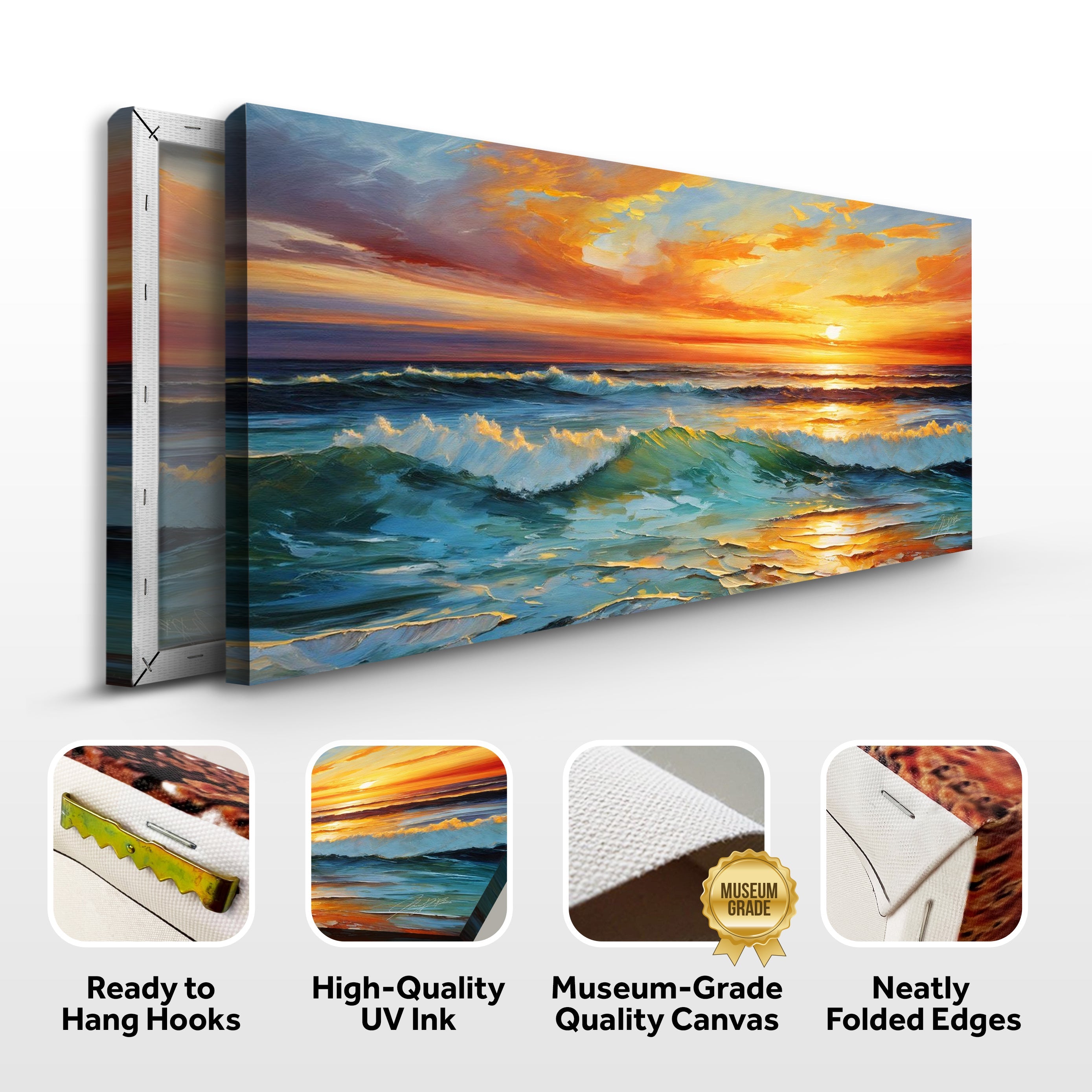 Canvas Print: "Sunset Surge" by Tailored Canvases - product image 5 for Resin Society