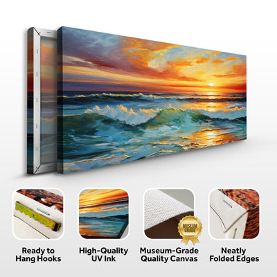 Canvas Print: "Sunset Surge" by Tailored Canvases - product image 5 for Resin Society