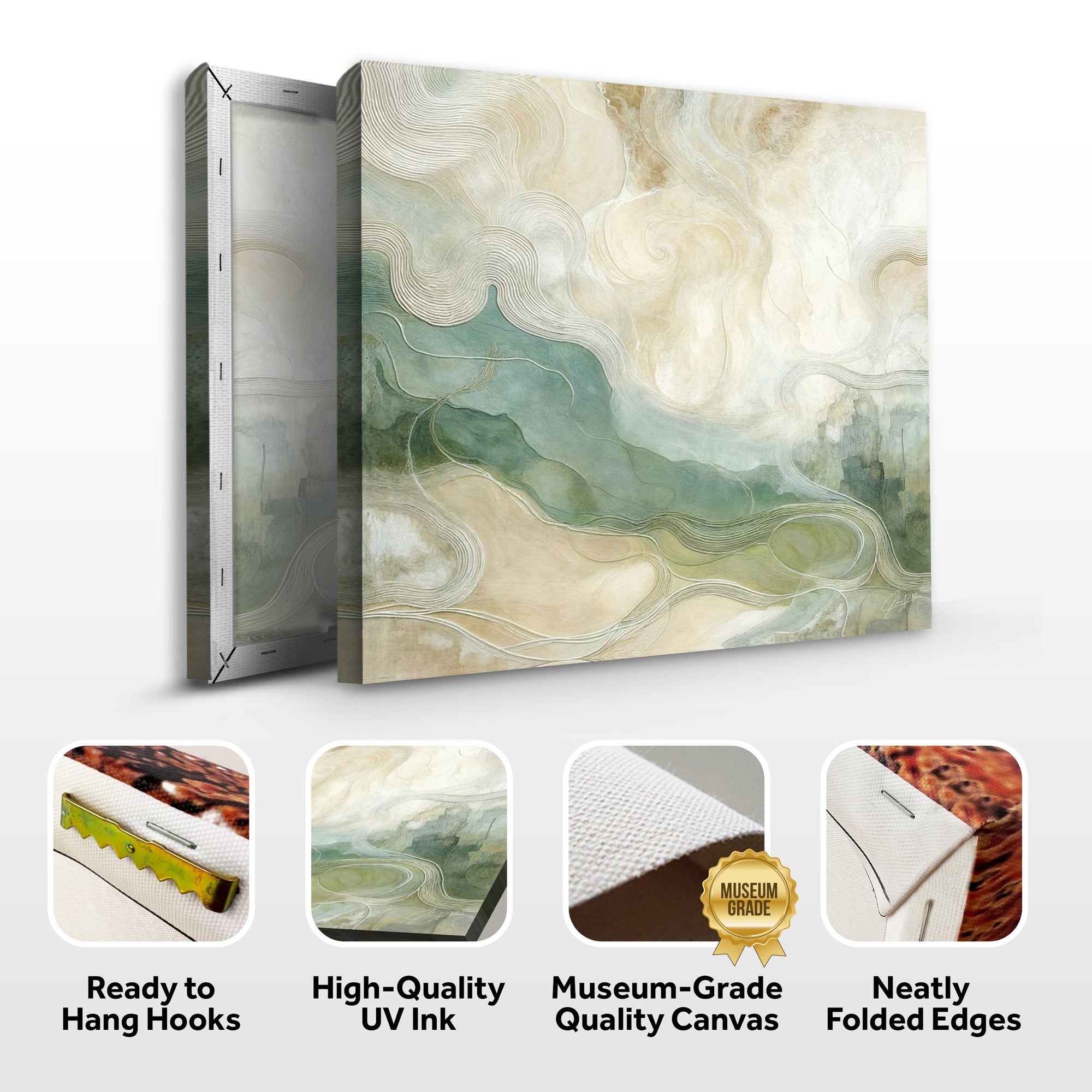 Canvas Print: "Whispering Currents" by Tailored Canvases - product image 5 for Resin Society