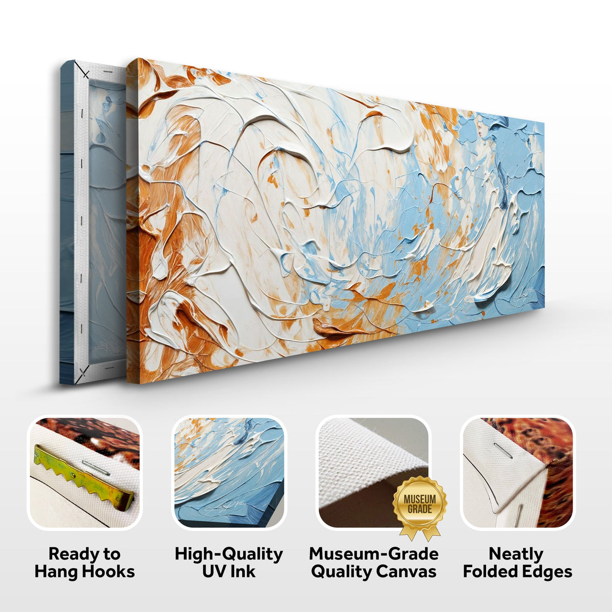 Canvas Print: "Pebble Tides III" by Tailored Canvases - product image 5 for Resin Society