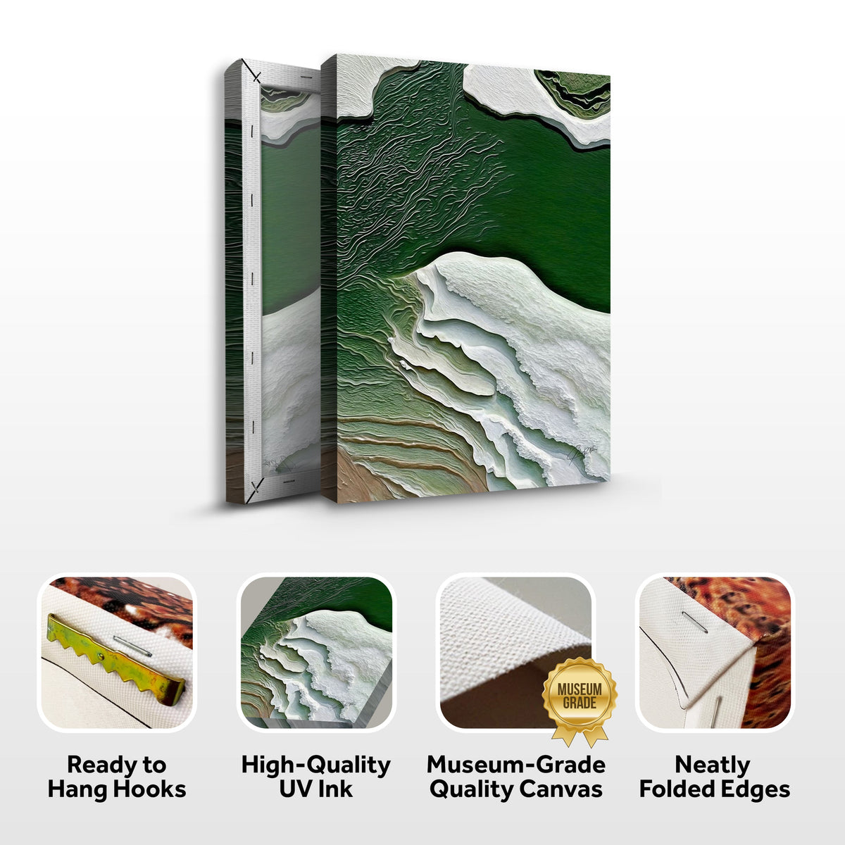 Canvas Print: "Verdant Cliffs II" by Tailored Canvases - product image 4 for Resin Society