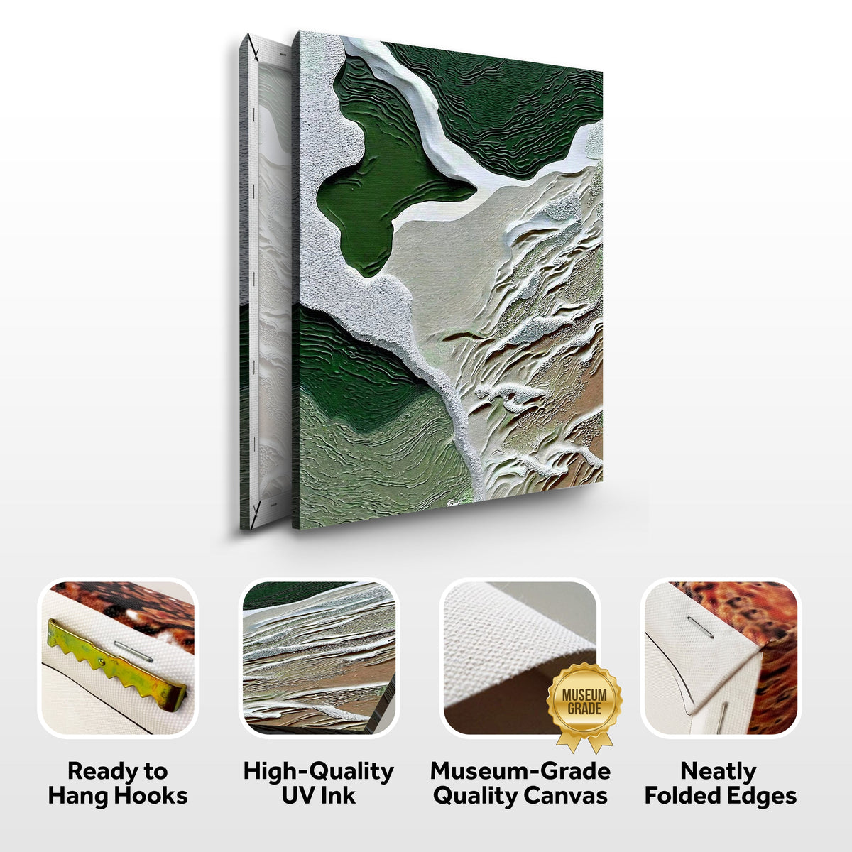 Canvas Print: "Verdant Cliffs III" by Tailored Canvases - product image 4 for Resin Society