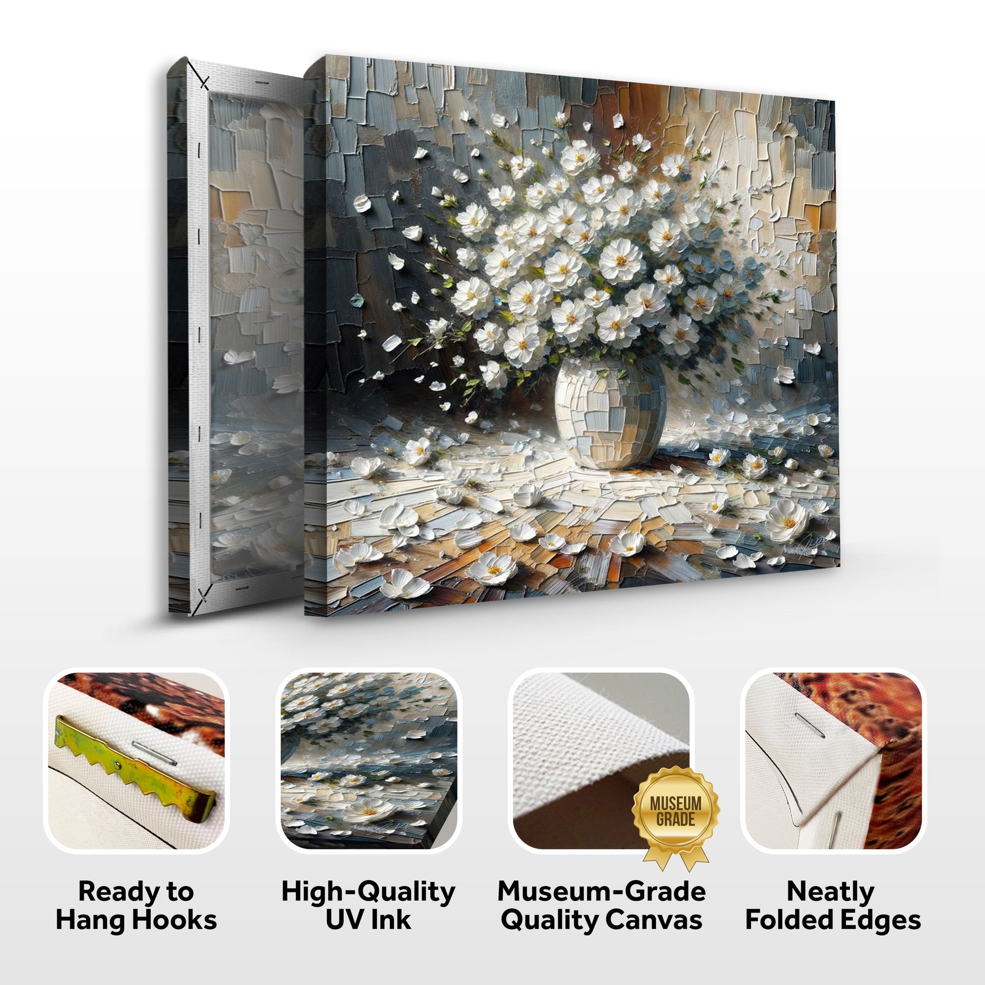 Canvas Print: "Porcelain Bloom" by Tailored Canvases - product image 6 for Resin Society