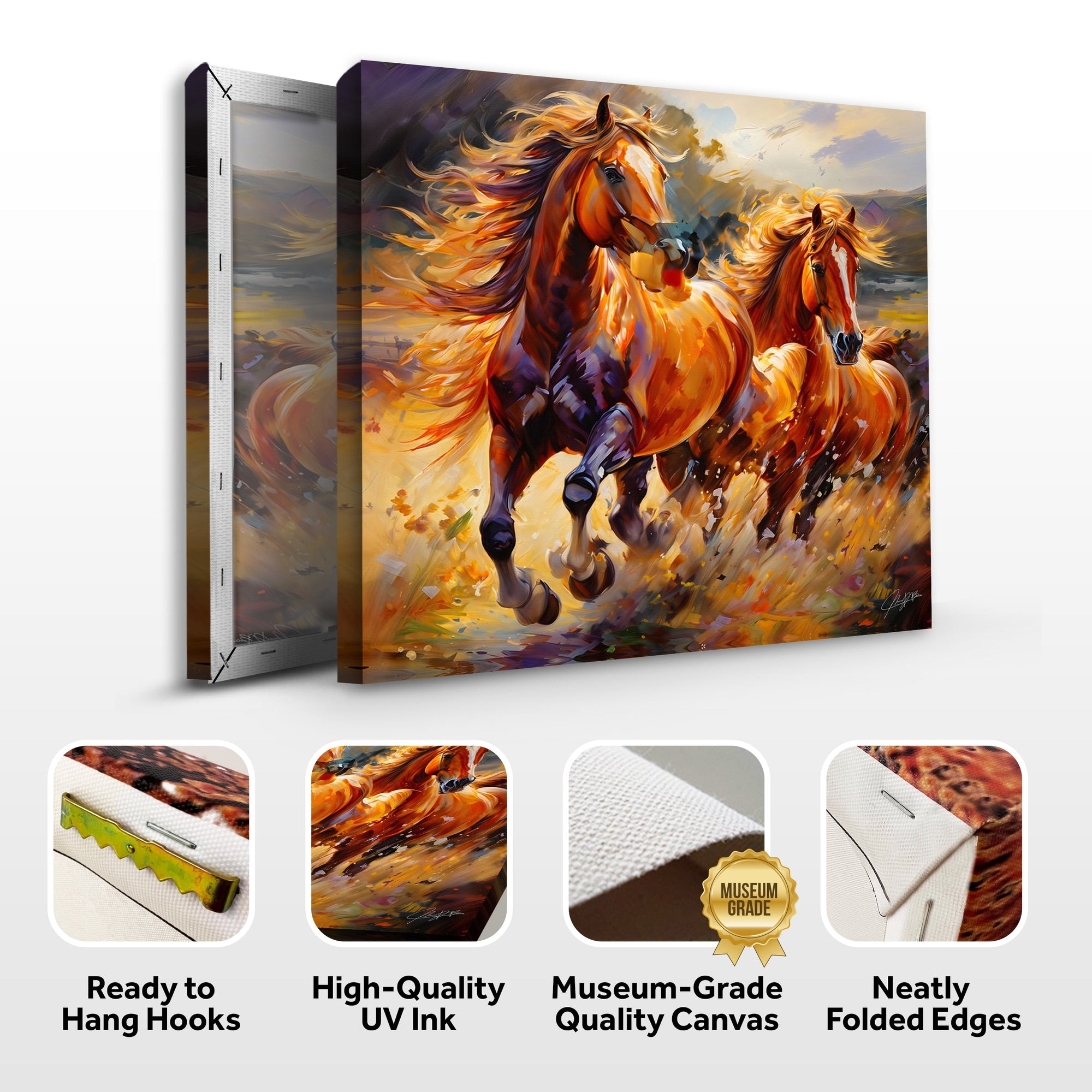 Canvas Print: "Majestic Gallop" by Tailored Canvases - product image 4 for Resin Society