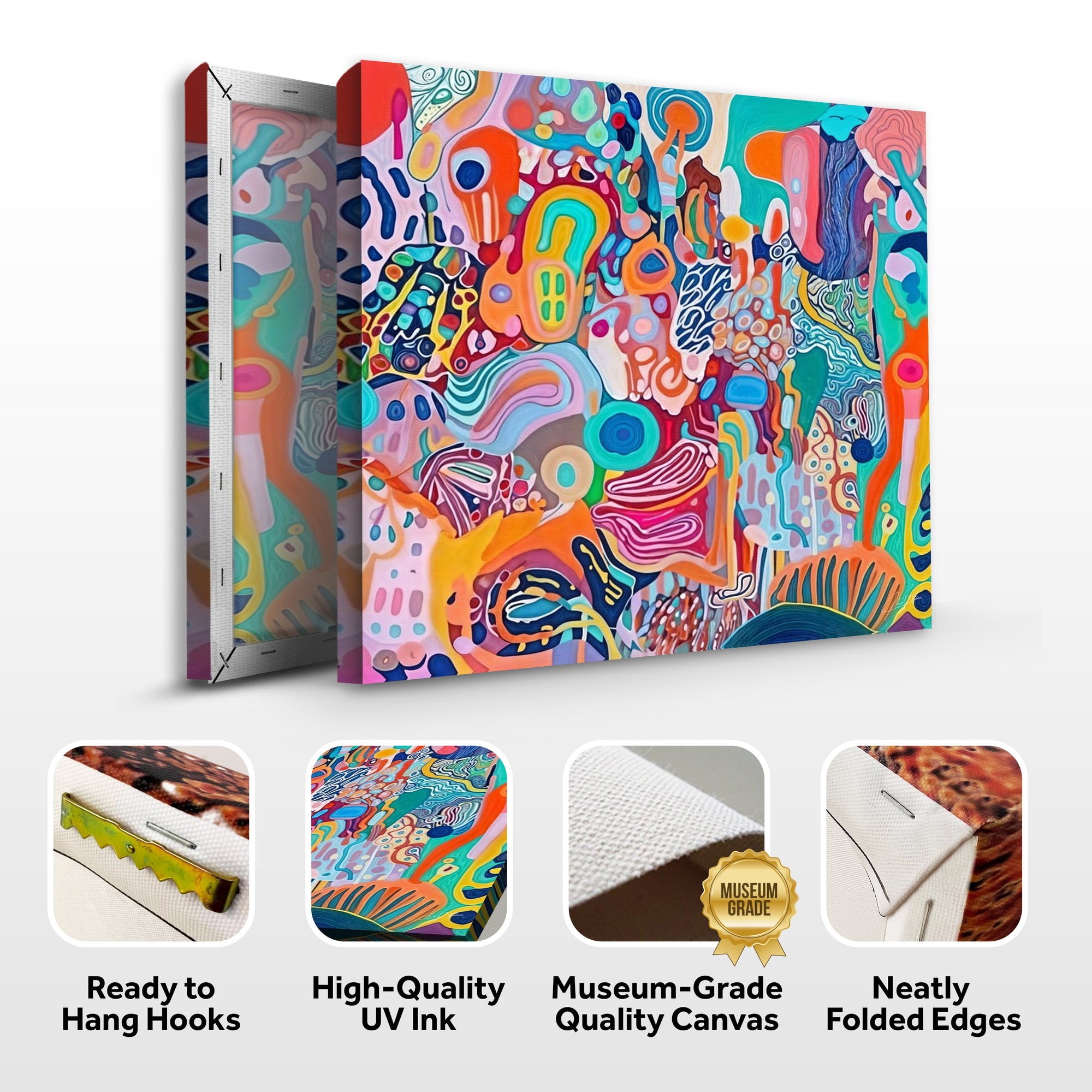 Canvas Print: "Kaleidoscopic Voyage II" by Tailored Canvases - product image 4 for Resin Society