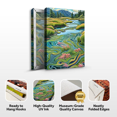 Canvas Print: "Flowing Serenity" by Tailored Canvases - product image 6 for Resin Society