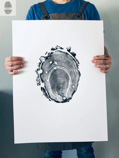 Walden Pond Print, Massachusetts Tree Ring Print - 18x24 print - Signed Original