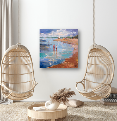 Walking in Lowtide Artist Canvas Enhanced Print by John Beard Collection - product image 2 for Resin Society
