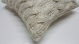 Wavy Golden Cotton Pillow by Homelosophy