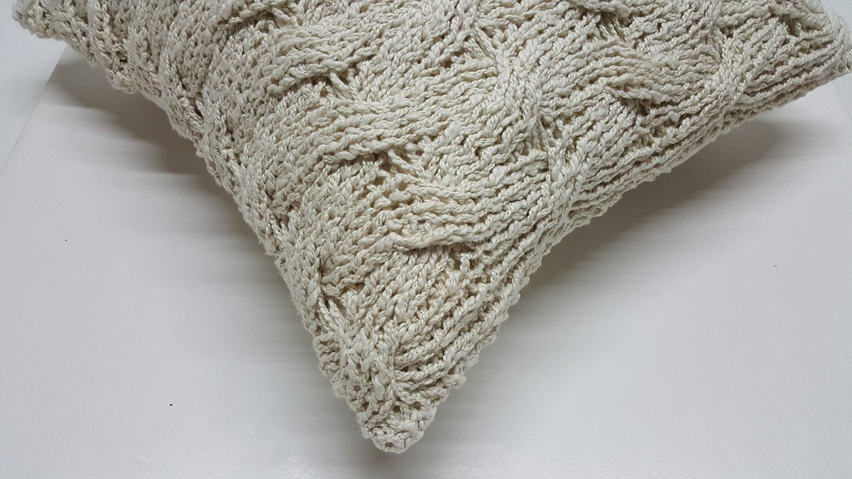 Wavy Golden Cotton Pillow by Homelosophy