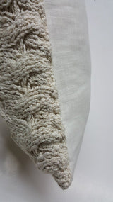 Wavy Golden Cotton Pillow by Homelosophy