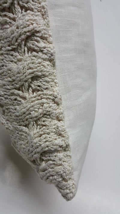Wavy Golden Cotton Pillow by Homelosophy