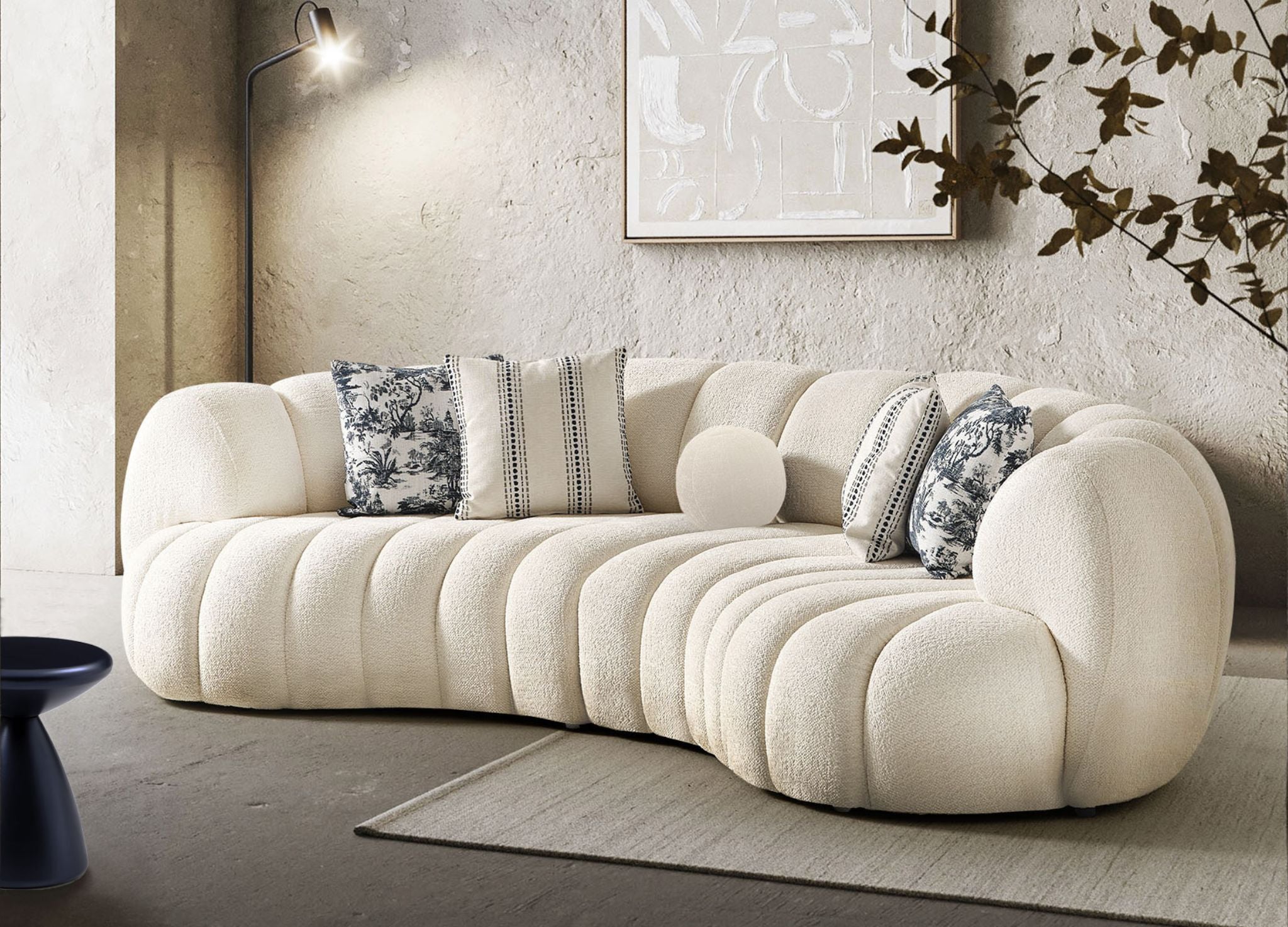 Rhodes Curved Sofa detail image - Resin Society