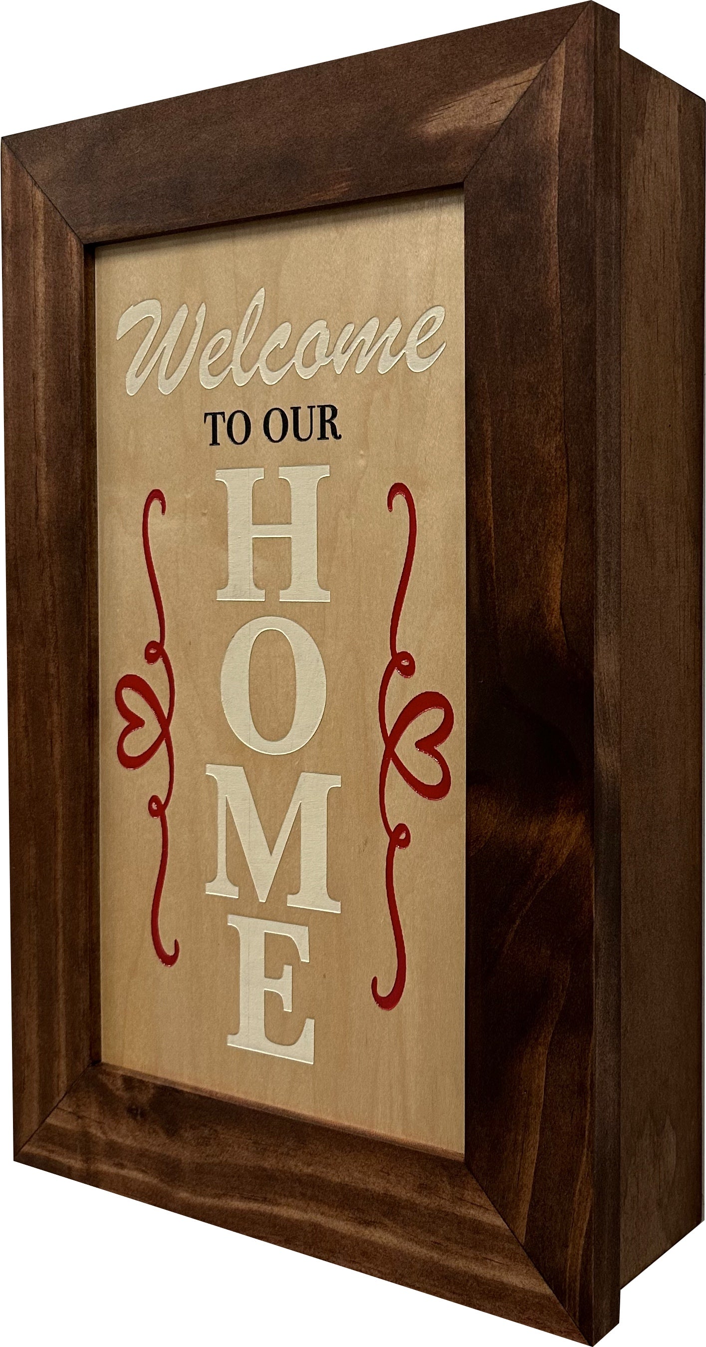 Hidden Gun Storage Cabinet Welcome to Our Home by Bellewood Designs - product image 16 for Resin Society