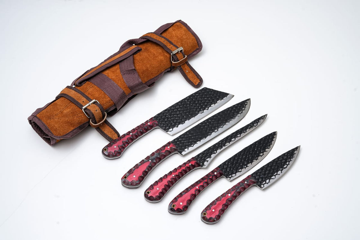 5-Piece Hand-Forged Kitchen Knife Set by Titan International K - main product image for Resin Society
