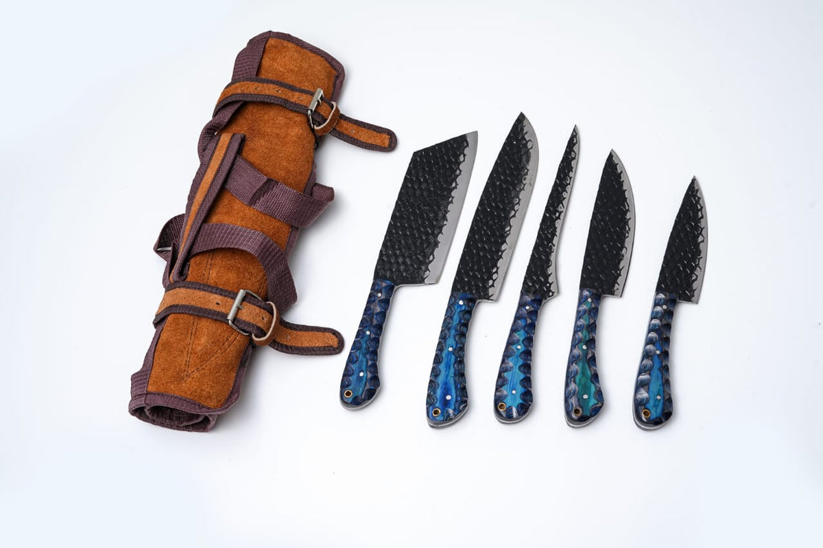 5-Piece Hand-Forged Kitchen Knife Set by Titan International K - main product image for Resin Society