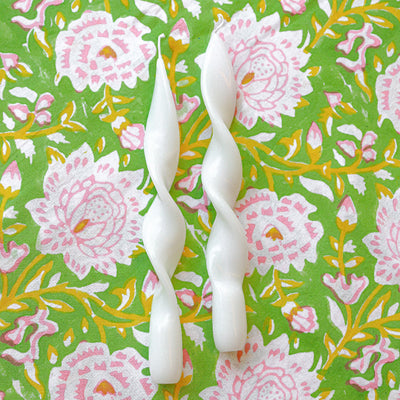 20 White Cotton Swirl Candles - 10 Packs of 2 by Ro'Table - product image 3 for Resin Society