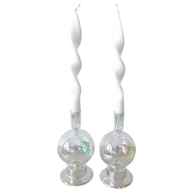 White Cotton Swirl Candle - Pack of 2 by Ro'Table - main product image for Resin Society
