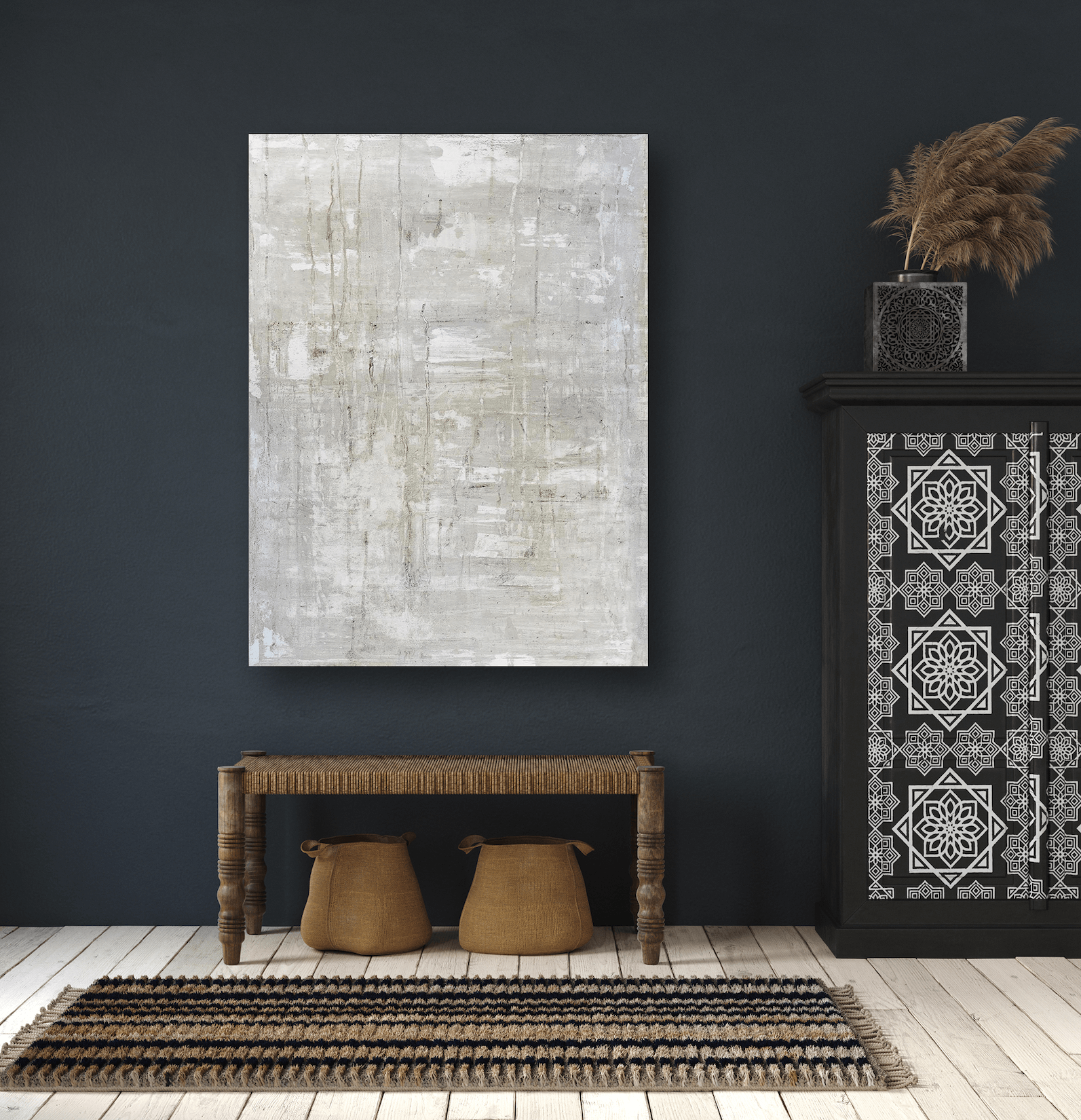Gray on White I Artist Enhanced Canvas Print by John Beard Collection - product image 2 for Resin Society