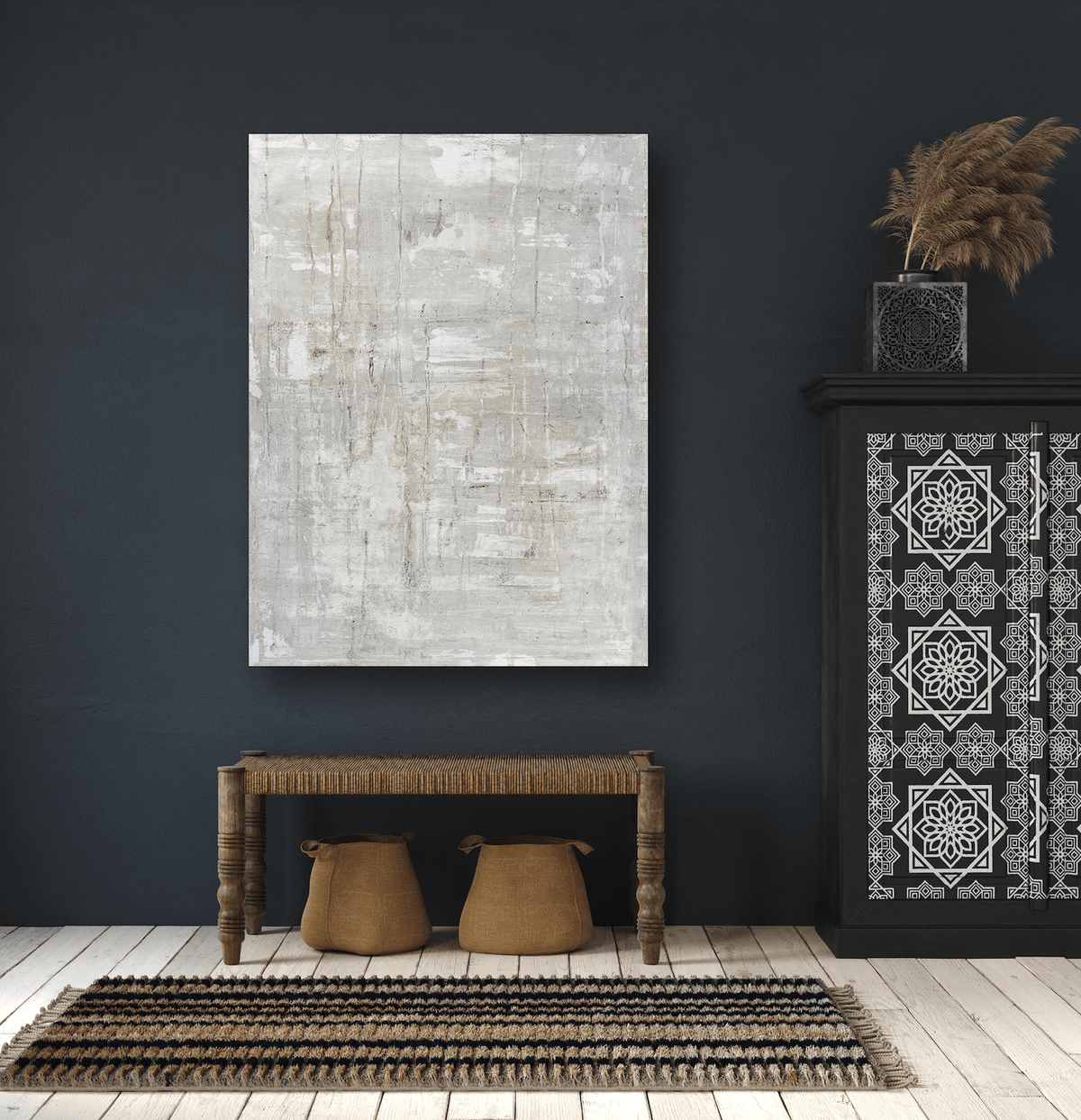 Gray on White I Artist Enhanced Canvas Print by John Beard Collection - product image 2 for Resin Society