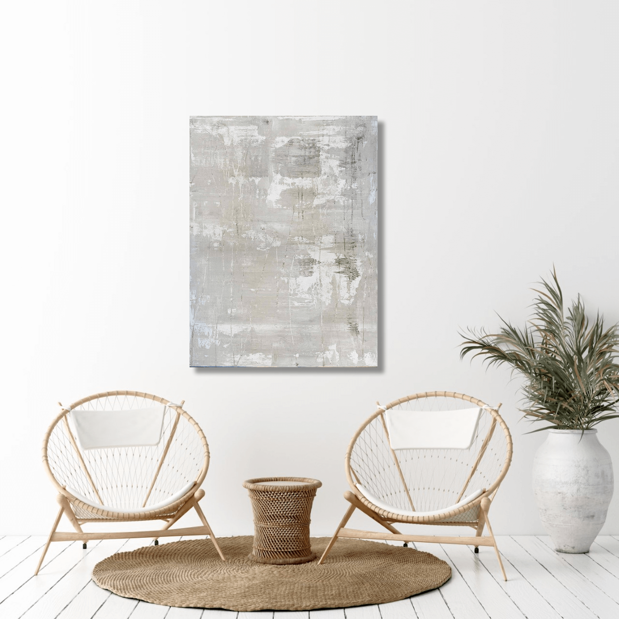 Gray on White II Artist Enhanced Canvas Print by John Beard Collection - product image 4 for Resin Society