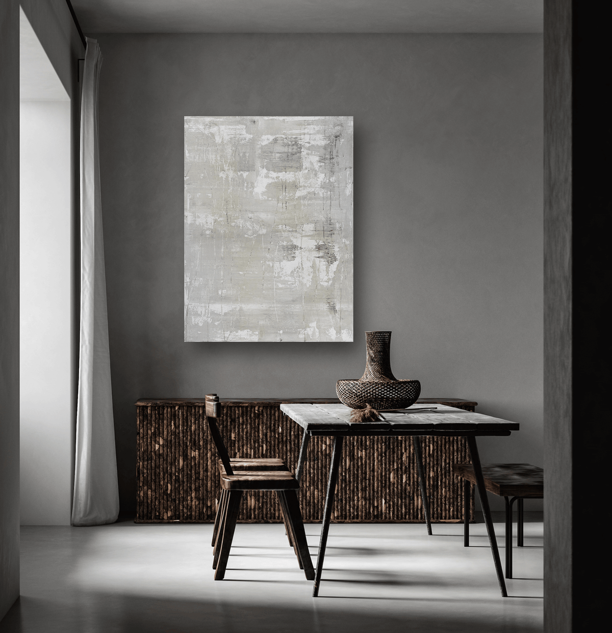 Gray on White II Artist Enhanced Canvas Print by John Beard Collection - product image 2 for Resin Society