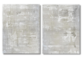 Gray on White Set of two 24x30's, White Float Frame by John Beard Collection - main product image for Resin Society