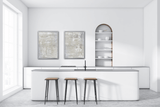 Gray on White Set of two 24x30's, White Float Frame by John Beard Collection - product image 3 for Resin Society