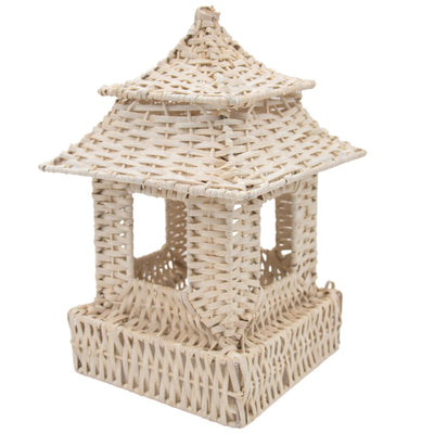 White Rattan Pagoda Lantern Set - 1 Large & 1 Small by Ro'Table - product image 4 for Resin Society
