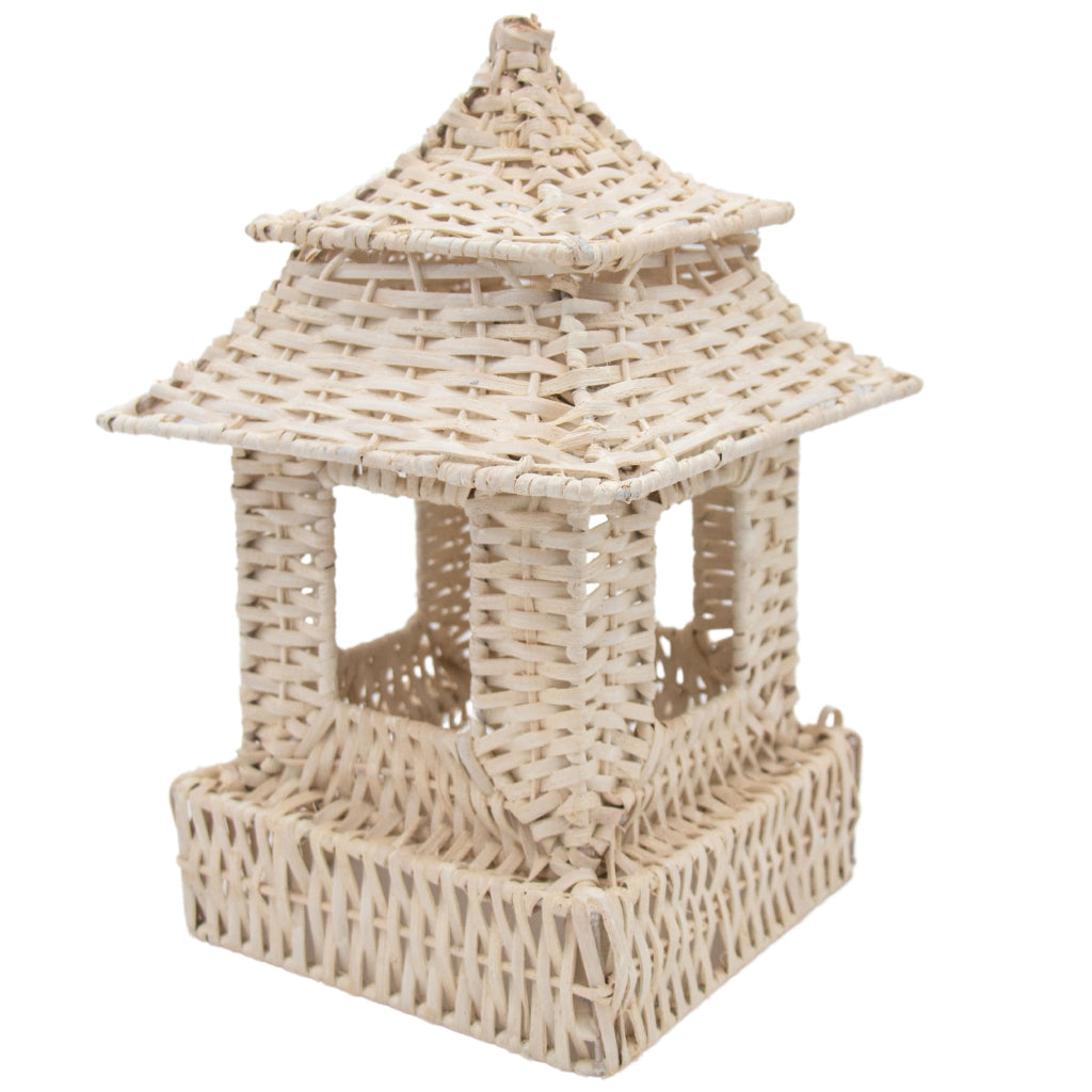 12 Large White Rattan Pagoda Lanterns - Handmade by Ro'Table - main product image for Resin Society