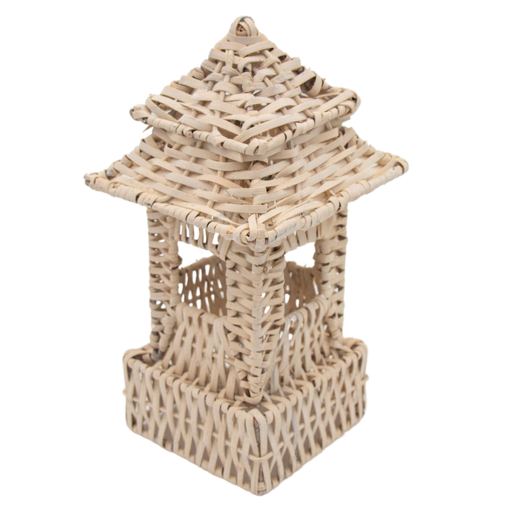 White Rattan Pagoda Lantern Set - 1 Large & 1 Small by Ro'Table - product image 5 for Resin Society