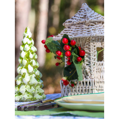 White Rattan Pagoda Lantern Set - 1 Large & 1 Small by Ro'Table - product image 6 for Resin Society