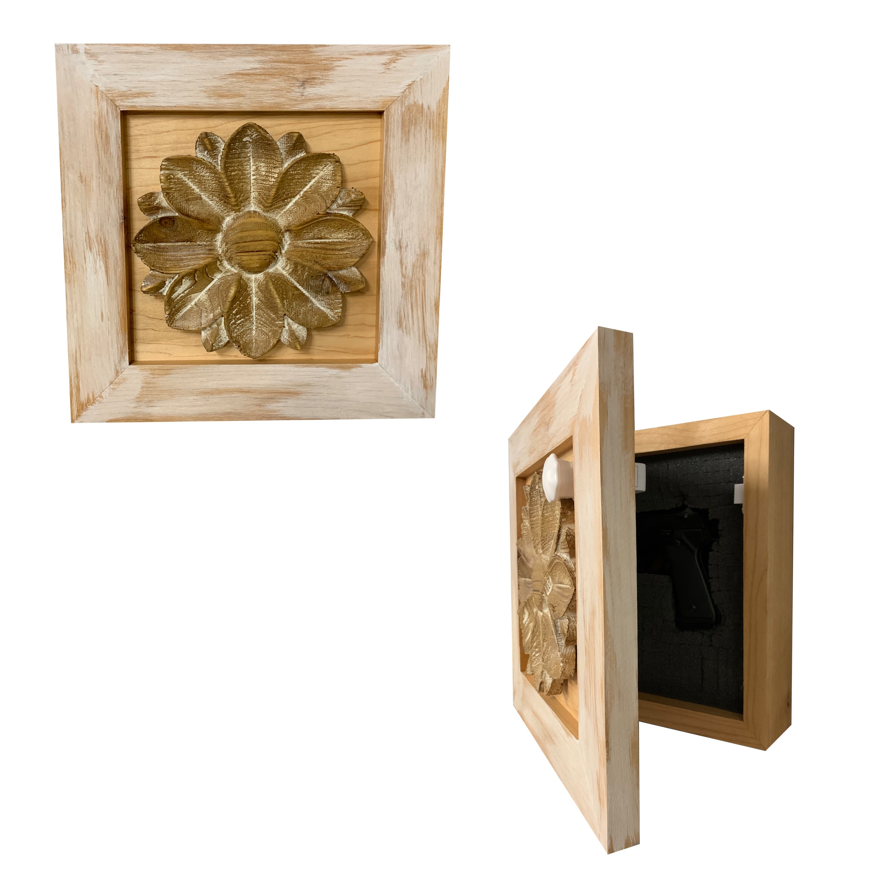 Wild Flower Hidden Gun Storage Wall Decor by Bellewood Designs - product image 8 for Resin Society